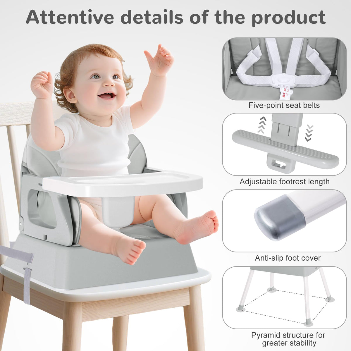 4 in 1 Portable Convertible High Chair G8510