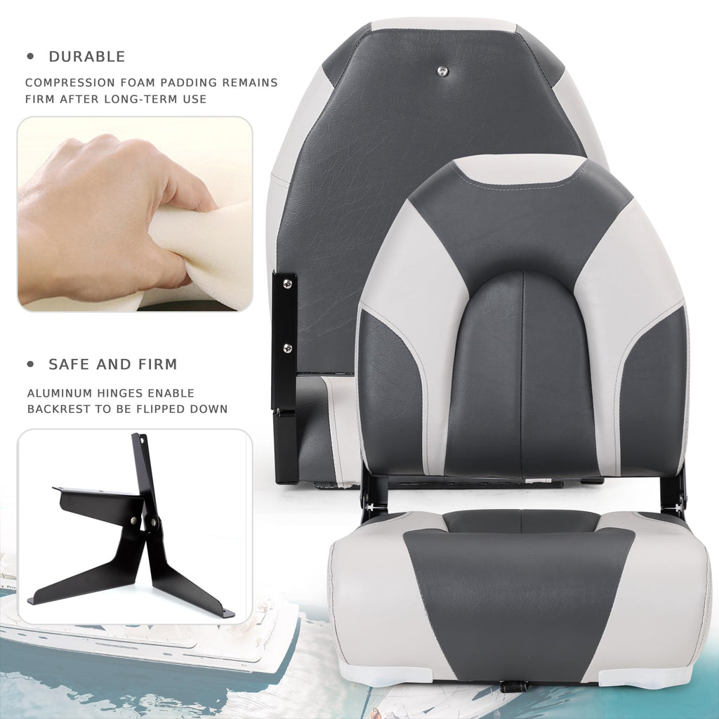 High Back Folding Boat Seats 2 Pack U567