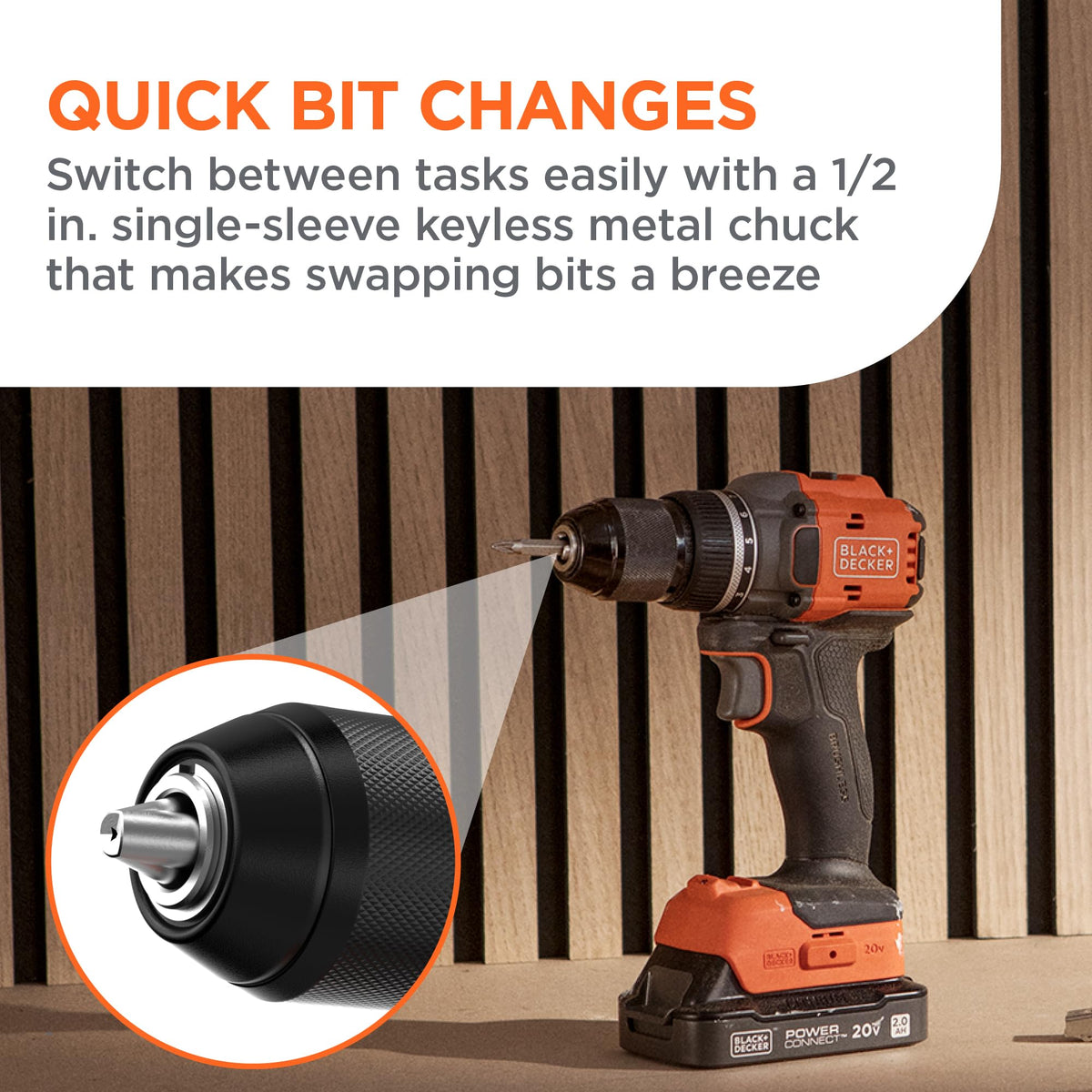 20V MAX Cordless Brushless Drill Driver with 30 Pc. Drill Bit Set X59378