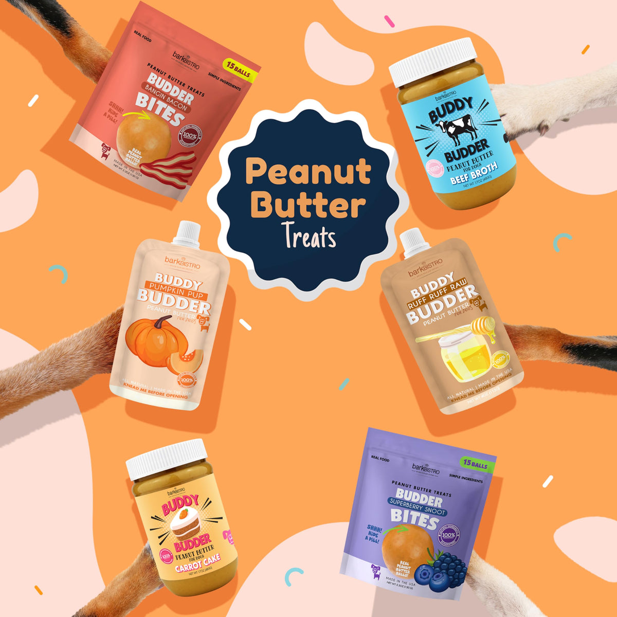 Natural Peanut Butter Dog Treats Set of 2 with Lickmat P901589