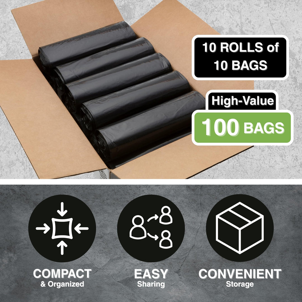 45 Gallon Black 1.5 Mil Trash Bags 100 Count A937