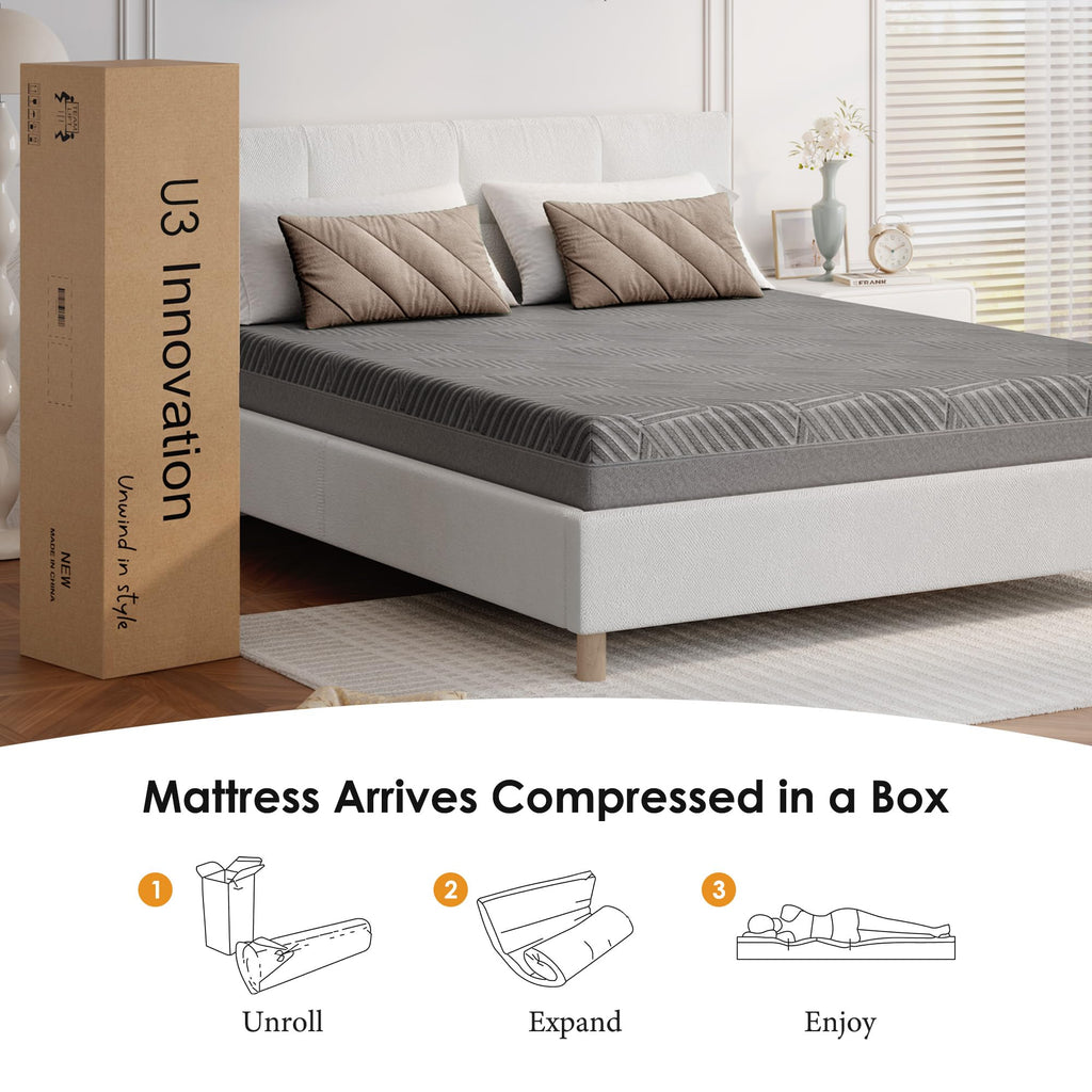 5 Inch Twin Size Medium Firm Memory Foam Mattress D191