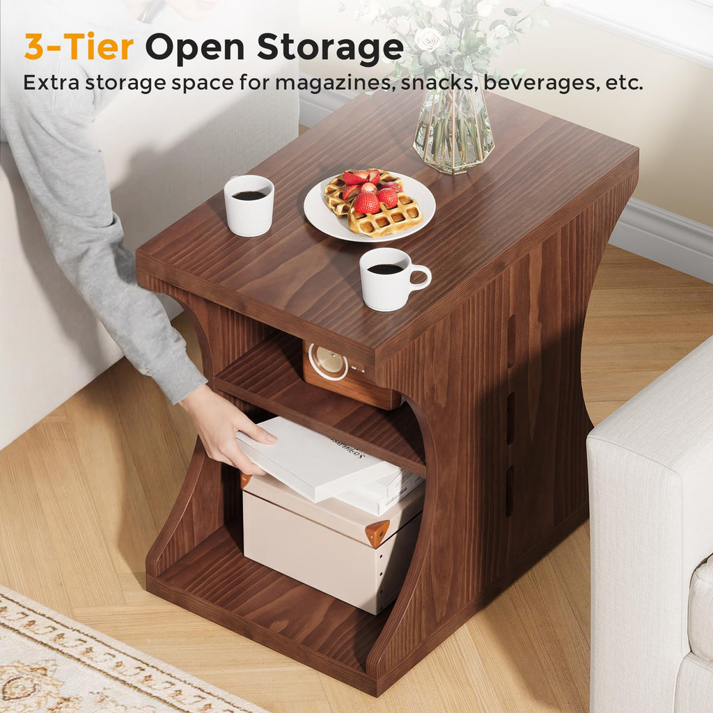 Brown Solid Wood Side End Table P8146