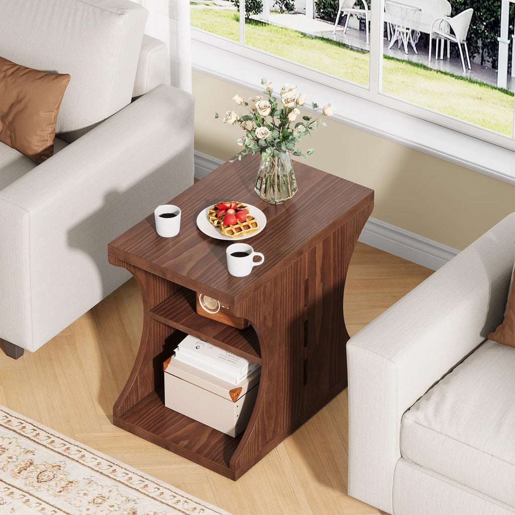 Brown Solid Wood Side End Table P8146
