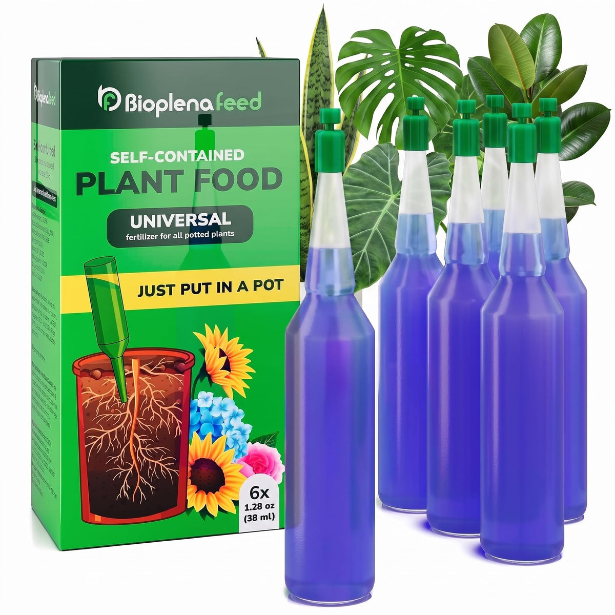 Liquid Plant Food Fertilizer 6-Pack Concentrated Nutrient Solution N4668