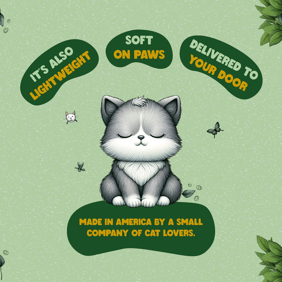 Natural Soft Wood Cat Litter Set of 2 H3207