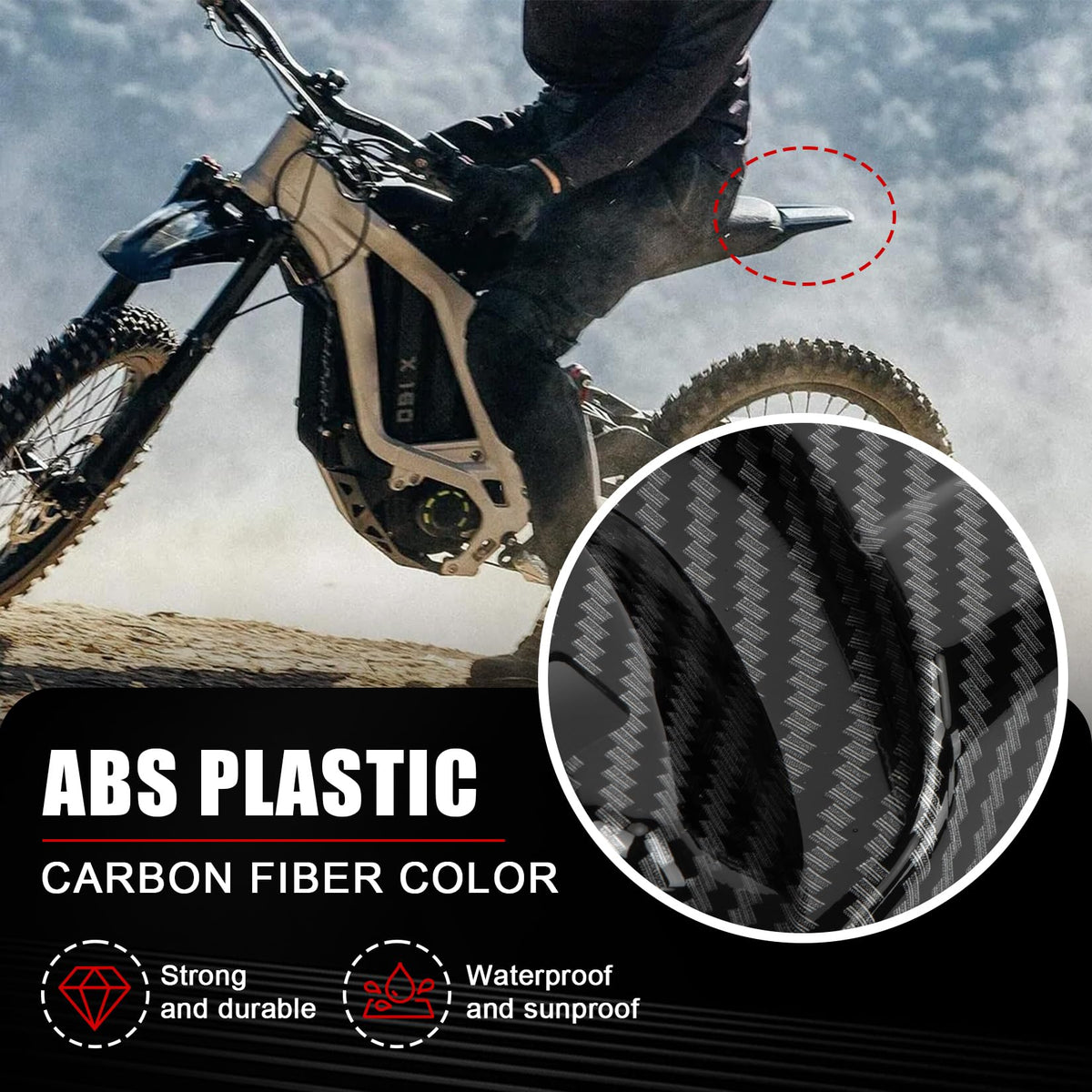 Electric Bike Rear Mudguard Protector ABS Plastic E47453