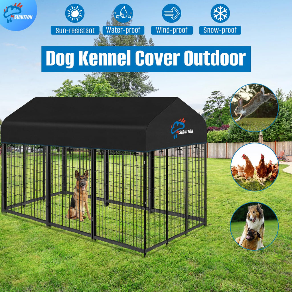 8x4FT Heavy Duty 600D Oxford Dog Kennel Replacement Cover W37381