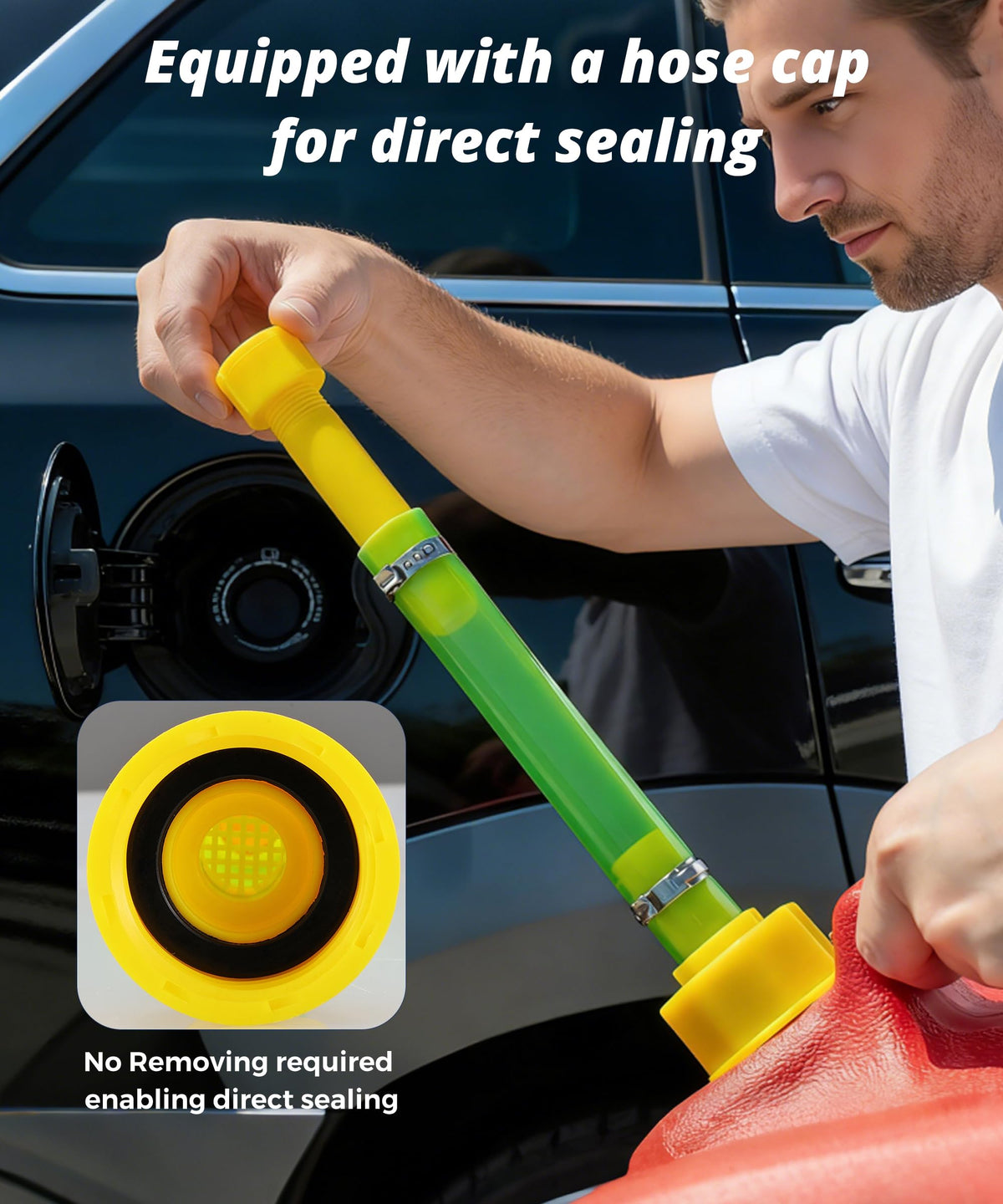 Gas Can Spout Replacement with Sealing Ring & Cap R3403