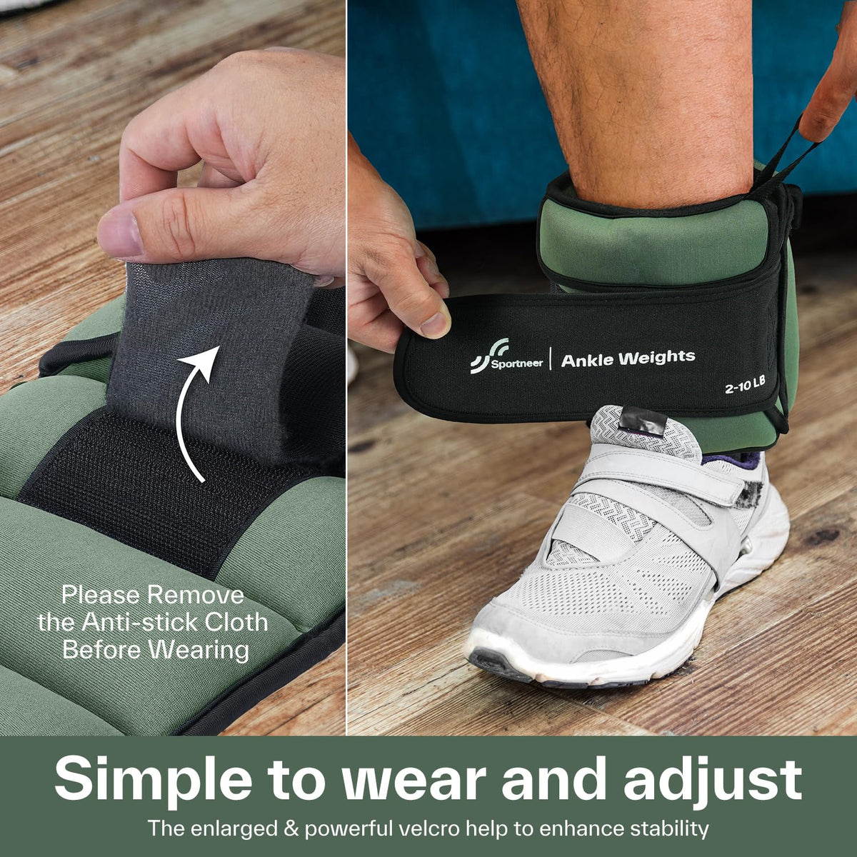 20lbs/Pair Adjustable Ankle Weights F886
