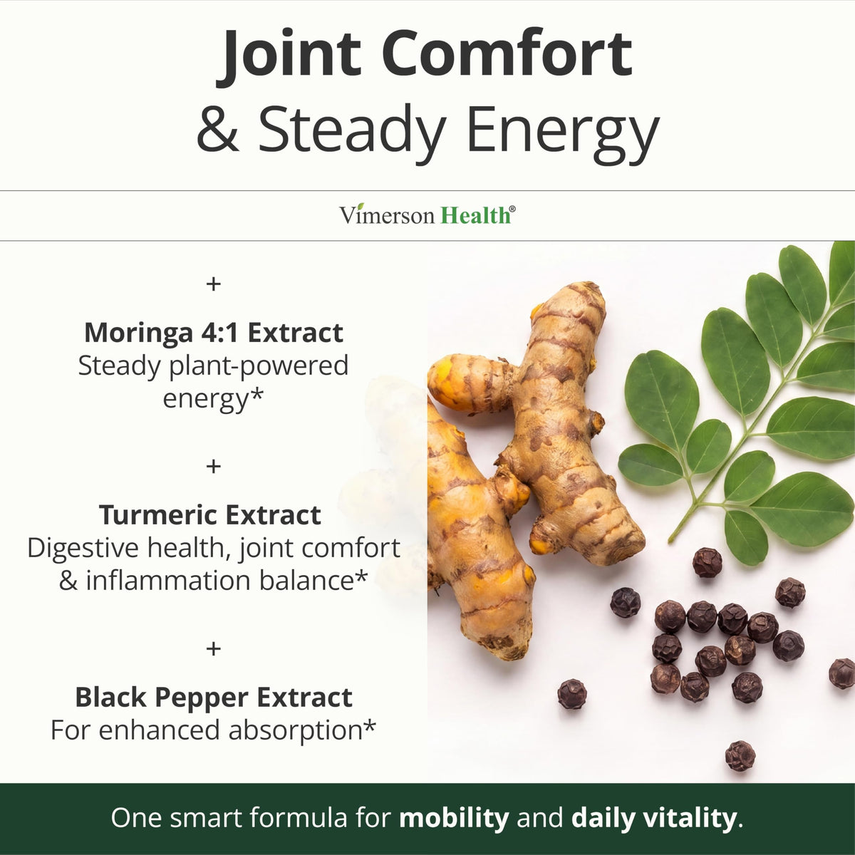 Moringa Capsules 4:1 Extract with Turmeric 120 Capsules N13643