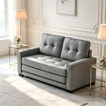 Light Gray Tufted Pull-Out Sleeper Loveseat S5178
