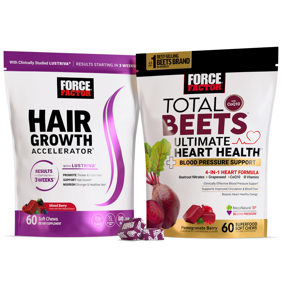 Mixed Berry 60 Soft Chews + Pomegranate Berry 60 Soft Chews X4139