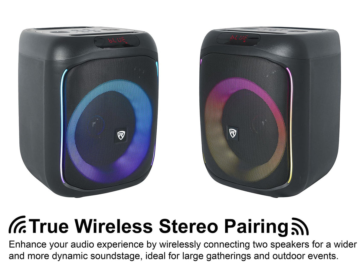 6.5" LED Bluetooth Speaker 2-Pack E172