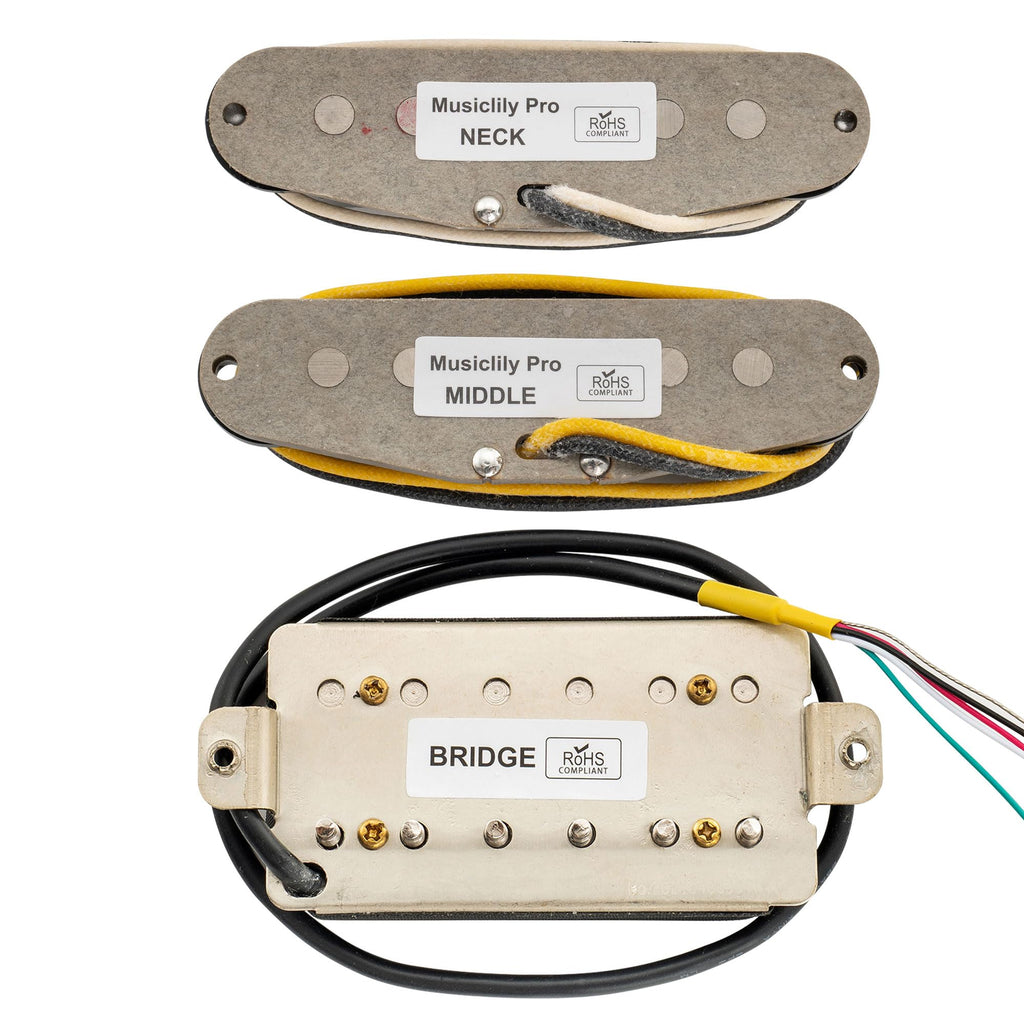 Alnico 5 Staggered Guitar Pickups Set Black T953