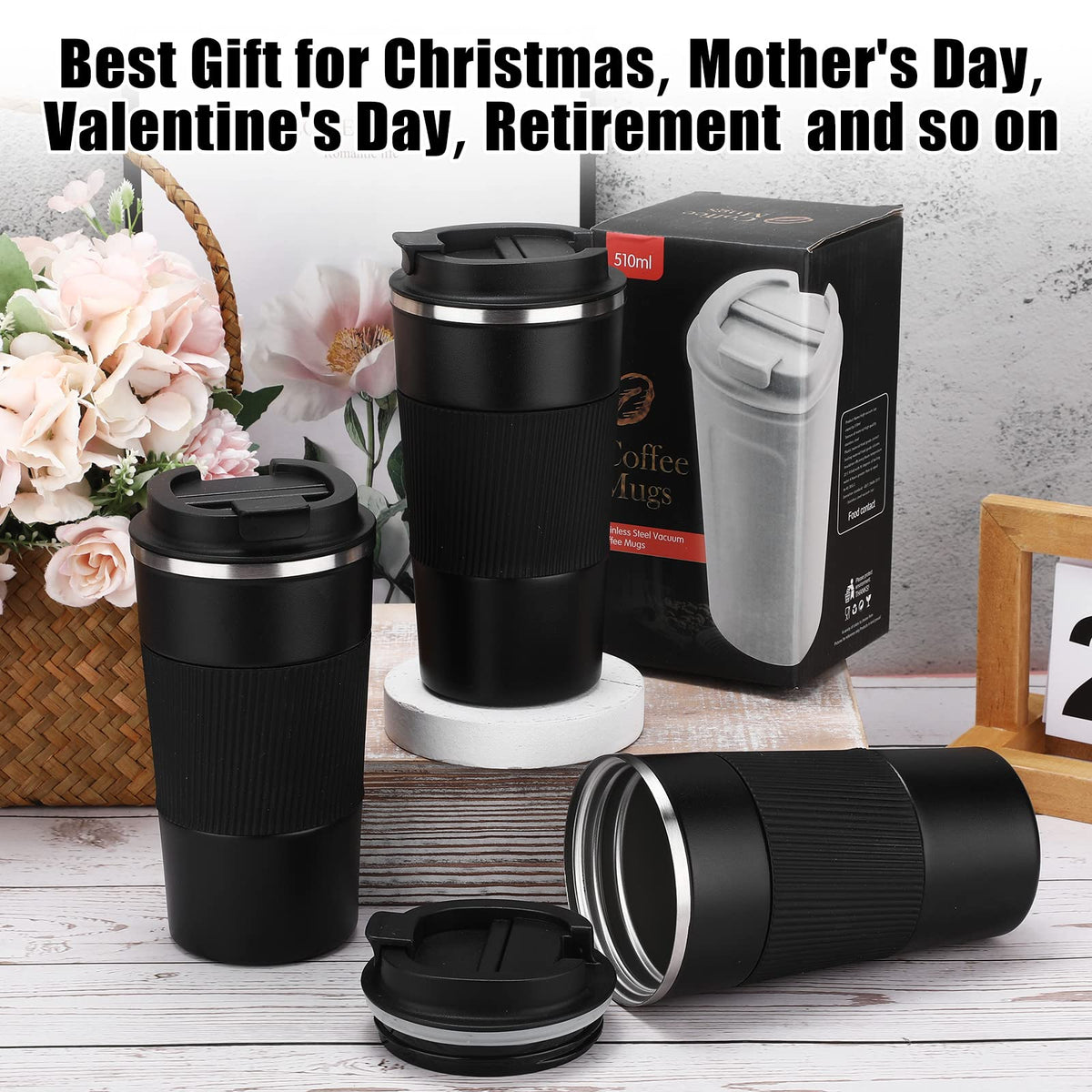 4 Pack 16 Oz Travel Coffee Mug with Lid R309182