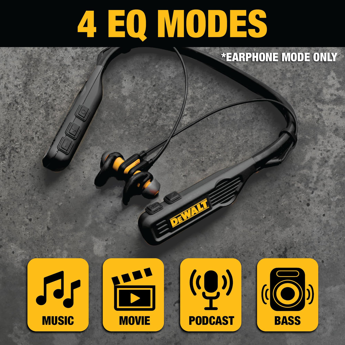 Black 2-in-1 Neckband Bluetooth Headphones F53706