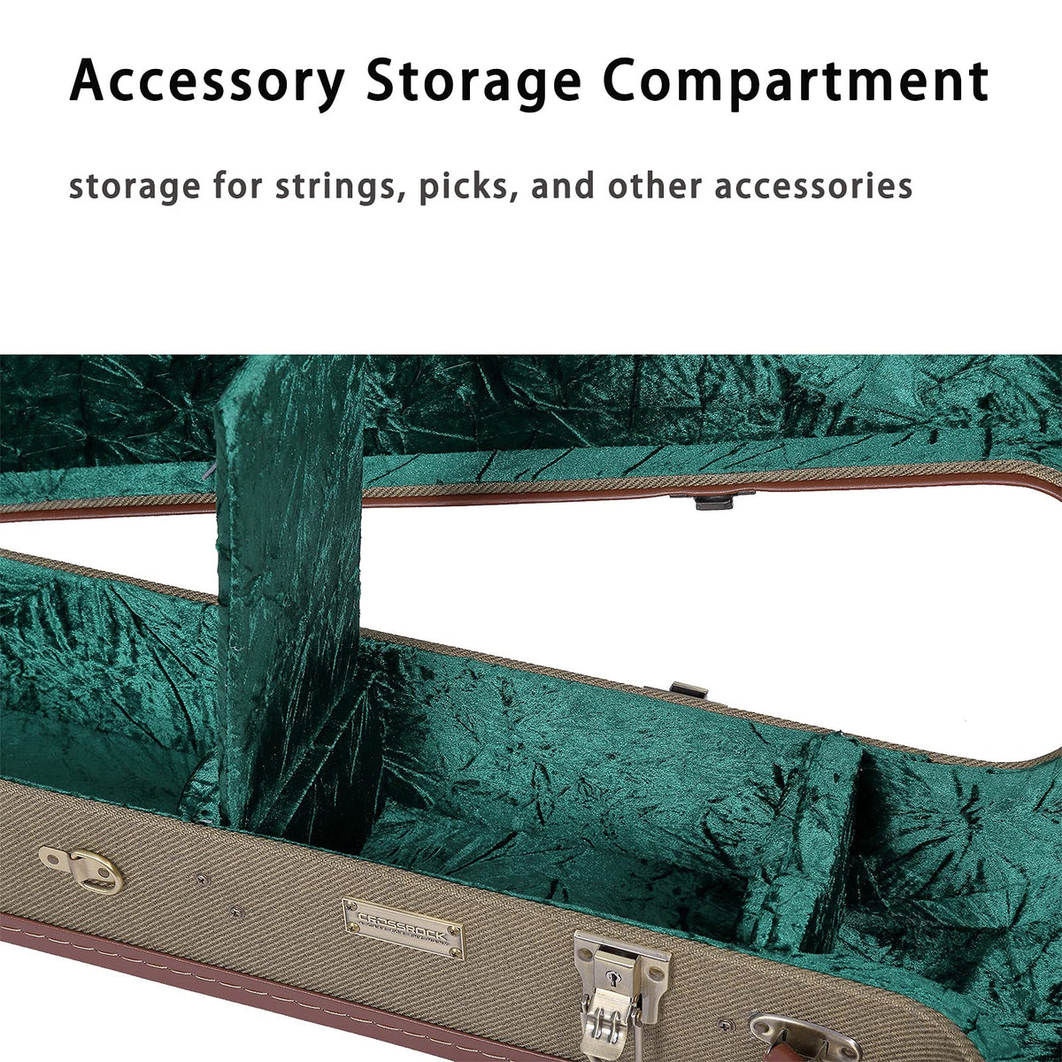 Vintage Green Semi-Hollow Electric Guitar Case N257