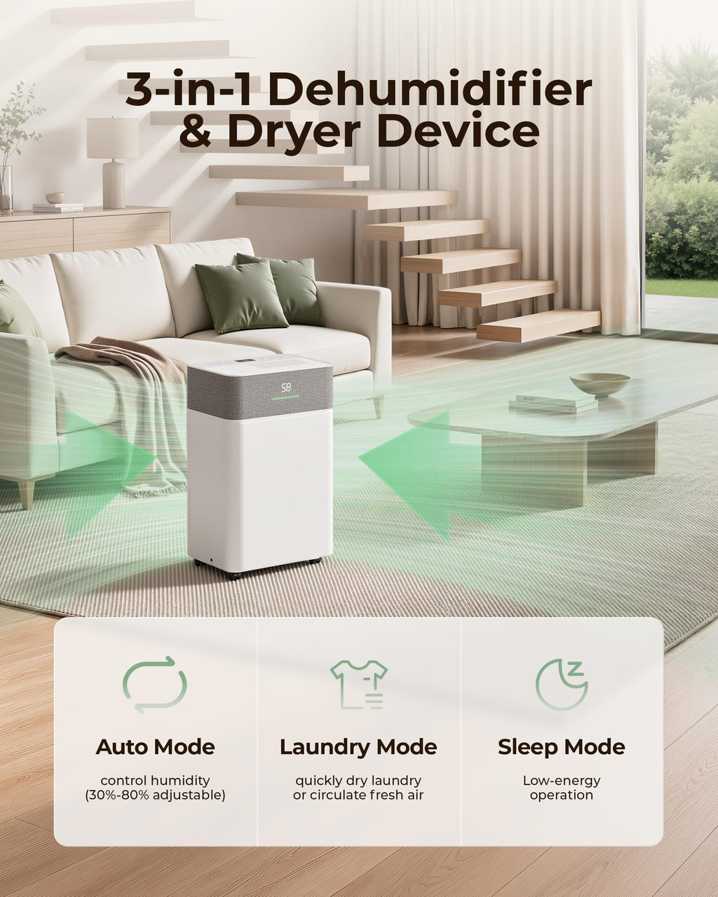 50 Pint Dehumidifier with Drain Hose C2167