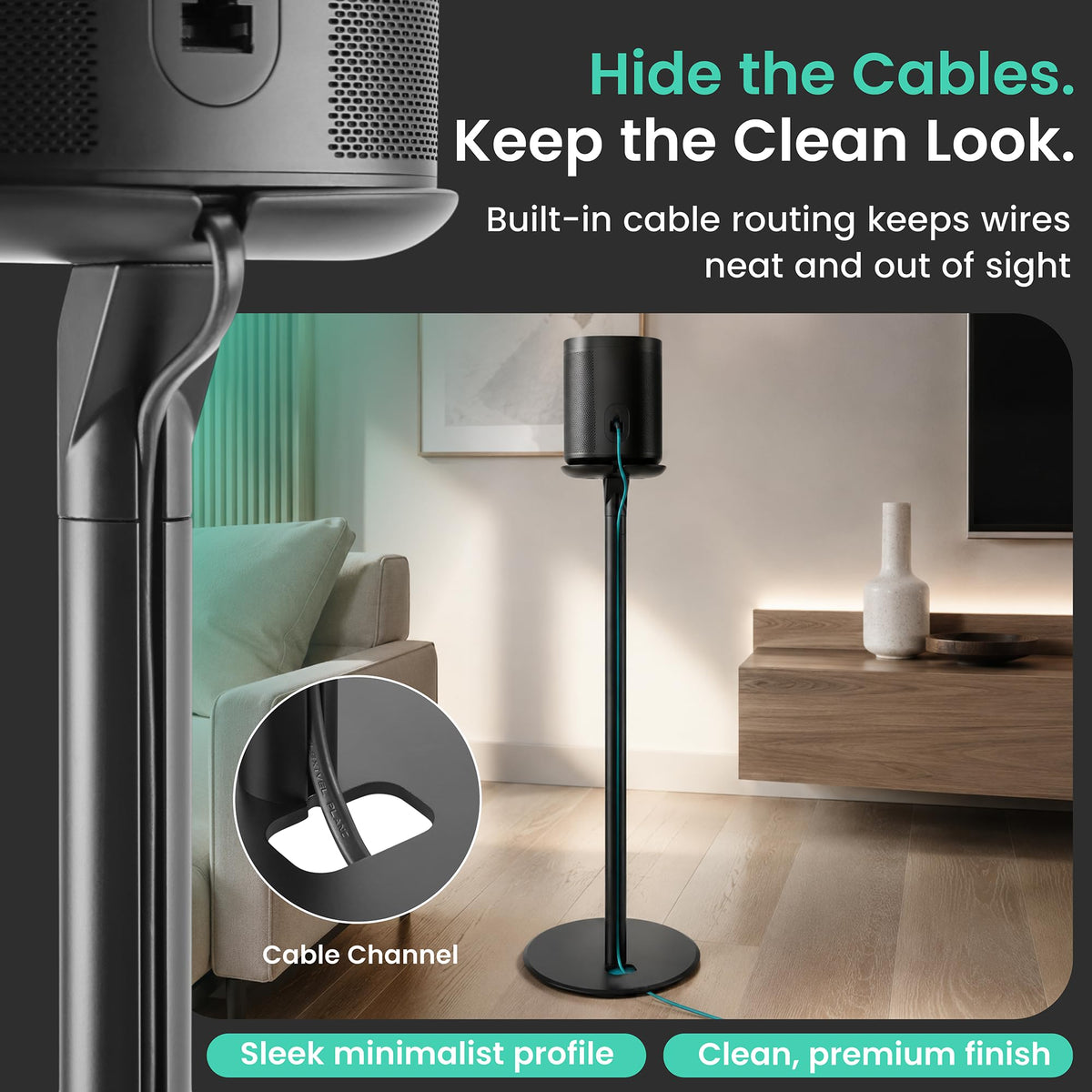 Black 2 Pack Speaker Stands R303