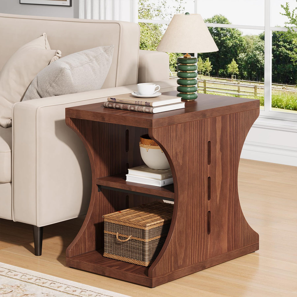 Brown Solid Wood Side End Table P8146
