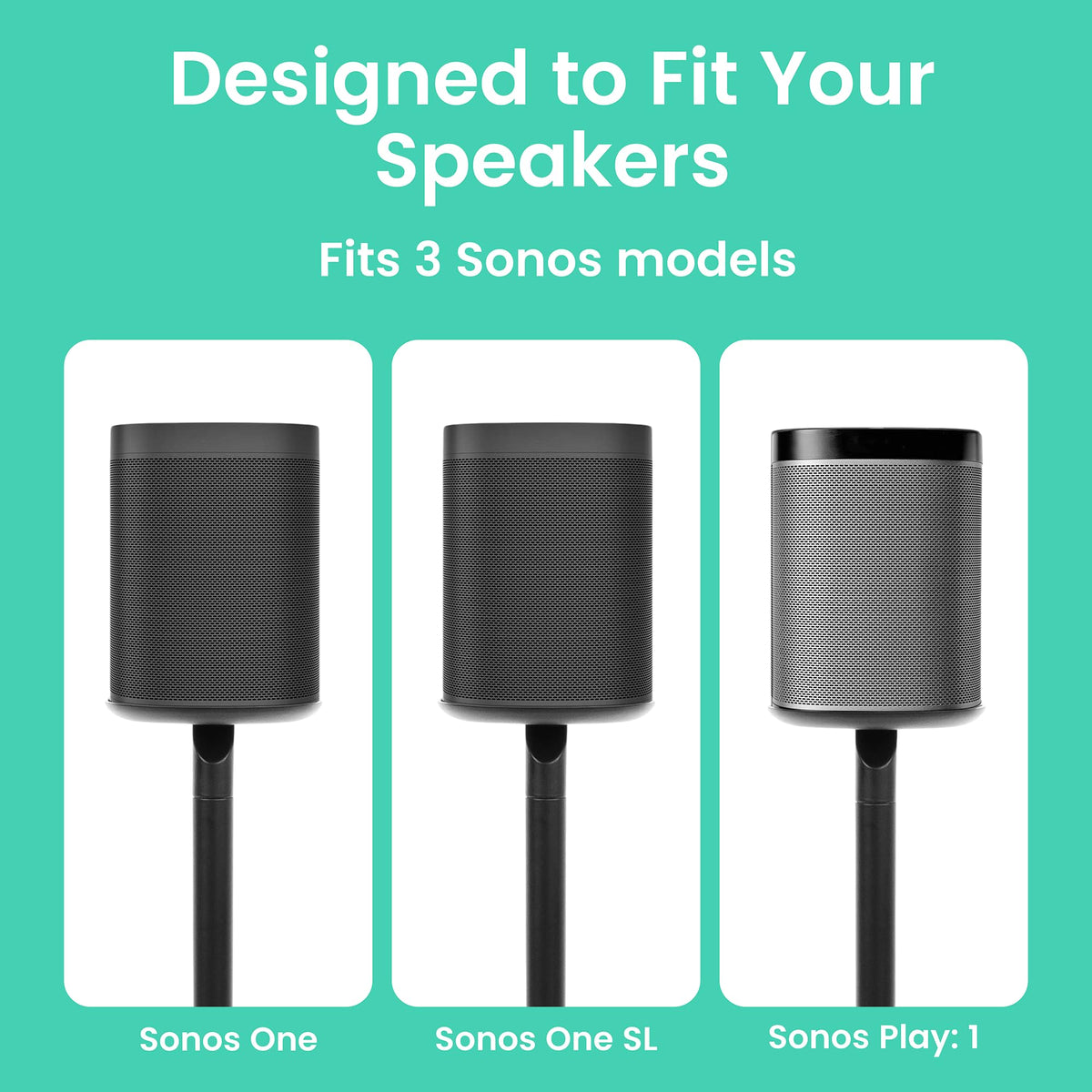 Black 2 Pack Speaker Stands R303