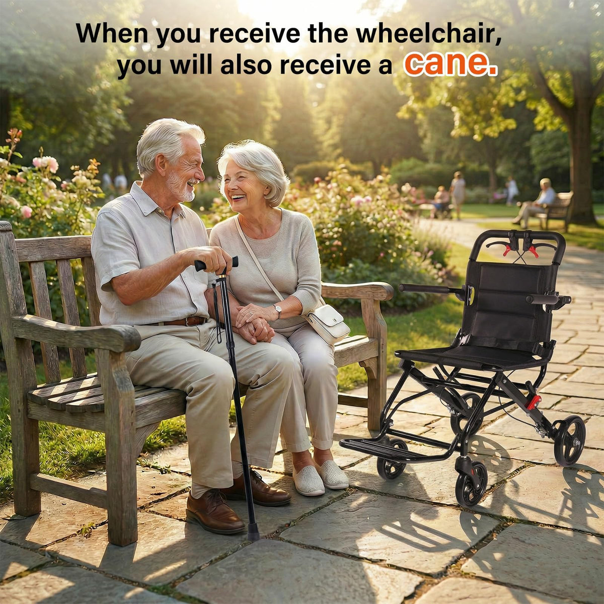 Lightweight Foldable Transport Wheelchair V7267