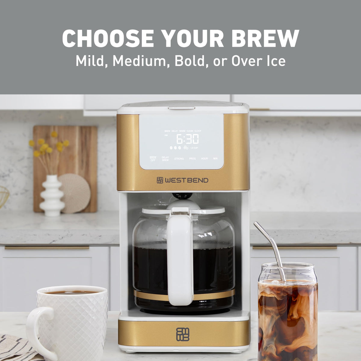12-Cup Programmable Coffee Maker with Permanent Filter U674