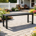 46" Black Metal Backless Outdoor Bench W872780