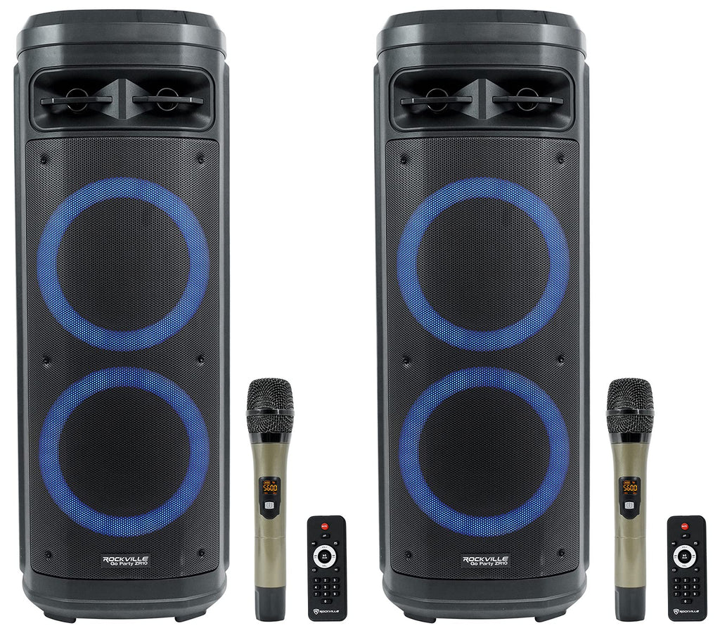 Dual 10" Wireless LED Bluetooth Speaker 2-Pack K2753