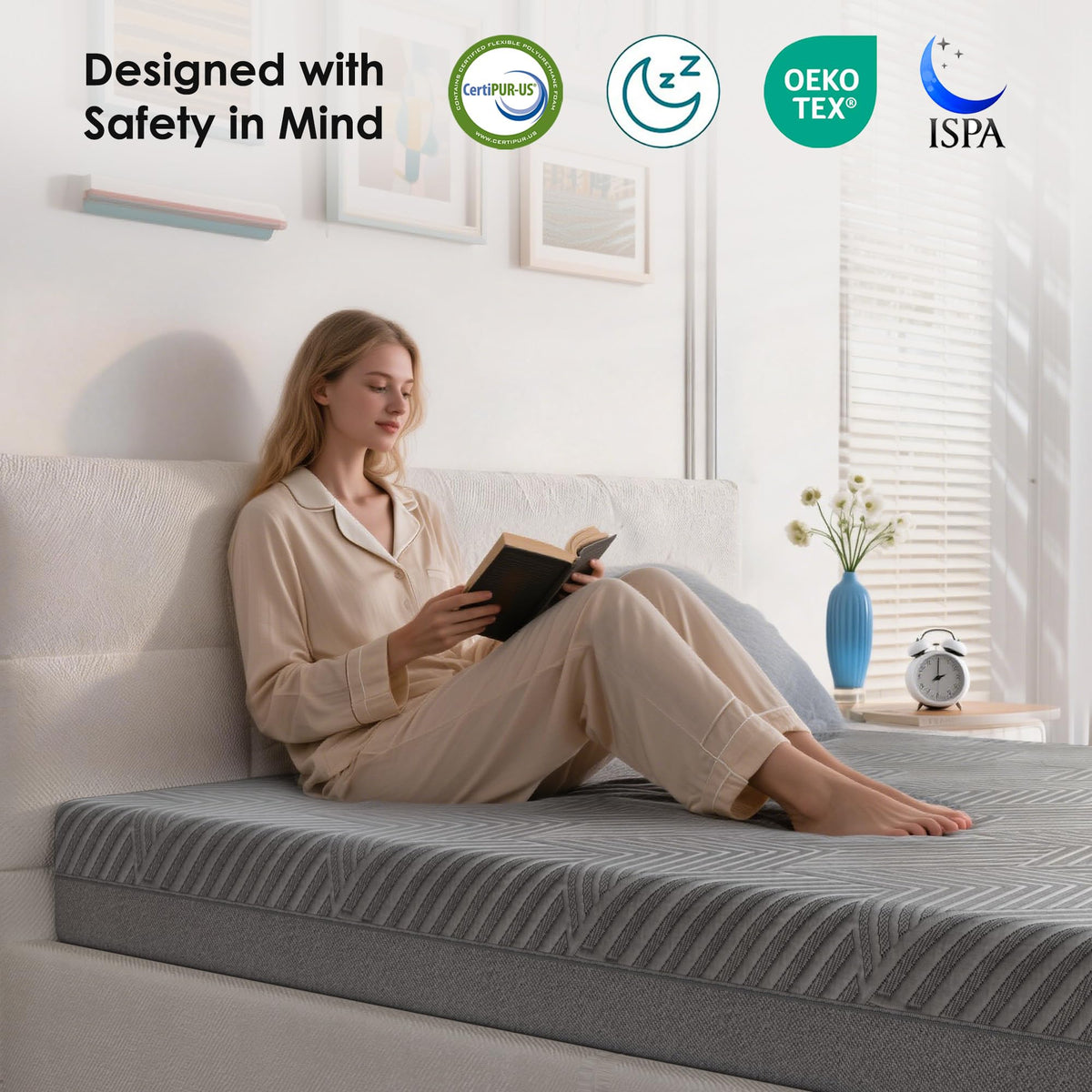 5 Inch Twin Size Medium Firm Memory Foam Mattress D191