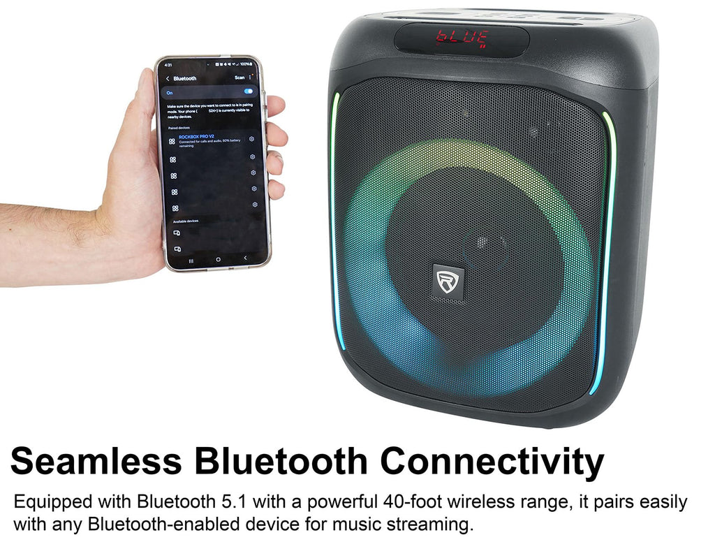 6.5" LED Bluetooth Speaker 2-Pack E172