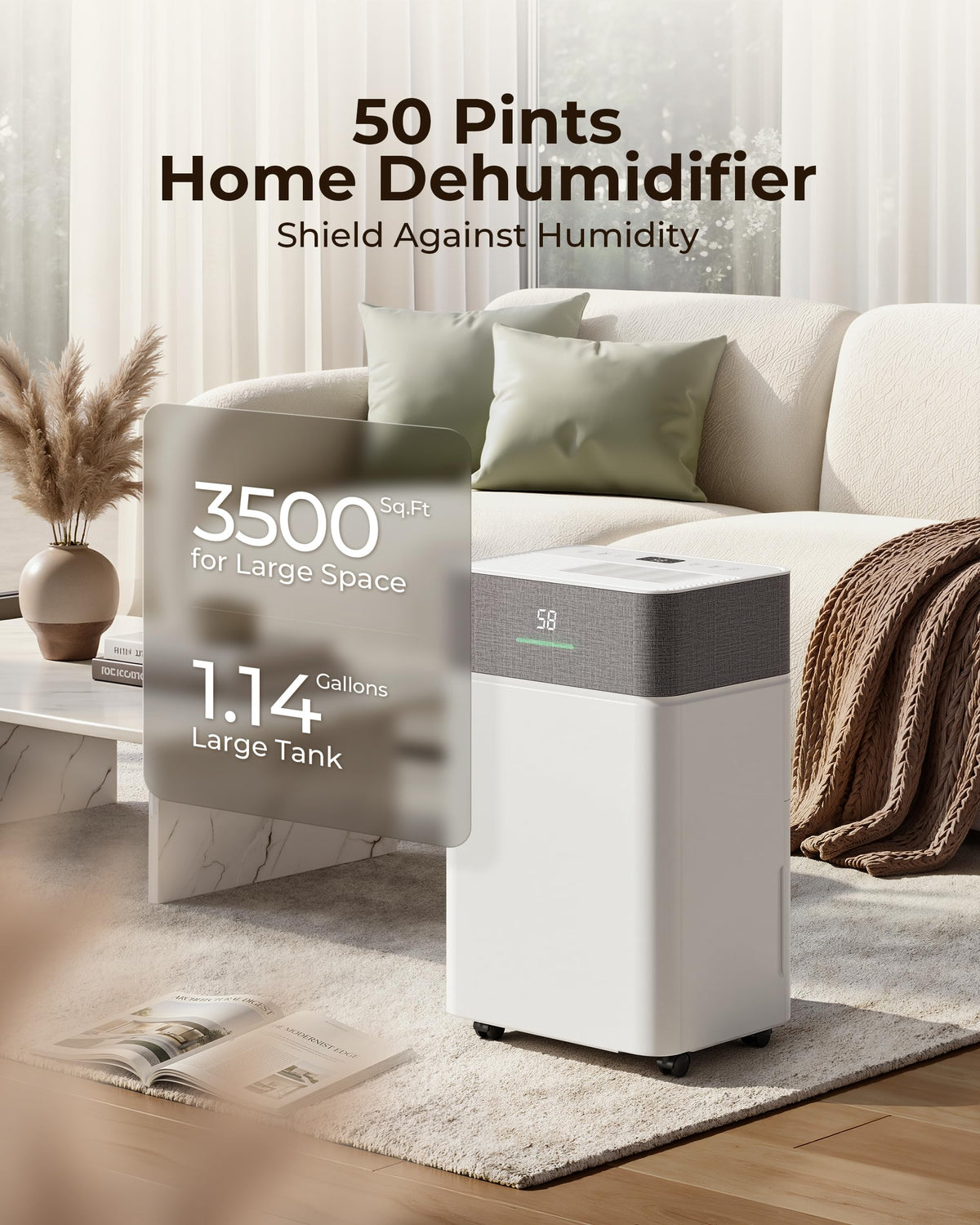 50 Pint Dehumidifier with Drain Hose C2167