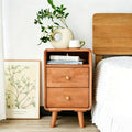 Solid Wood 2 Drawer Narrow Nightstand A891465
