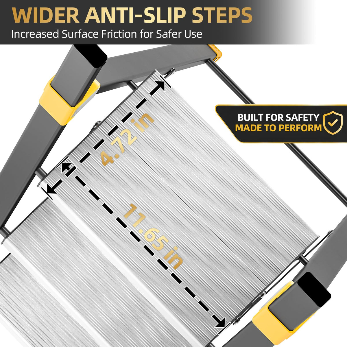 2 Step Ladder Lightweight Aluminum Folding Step Stool B511931