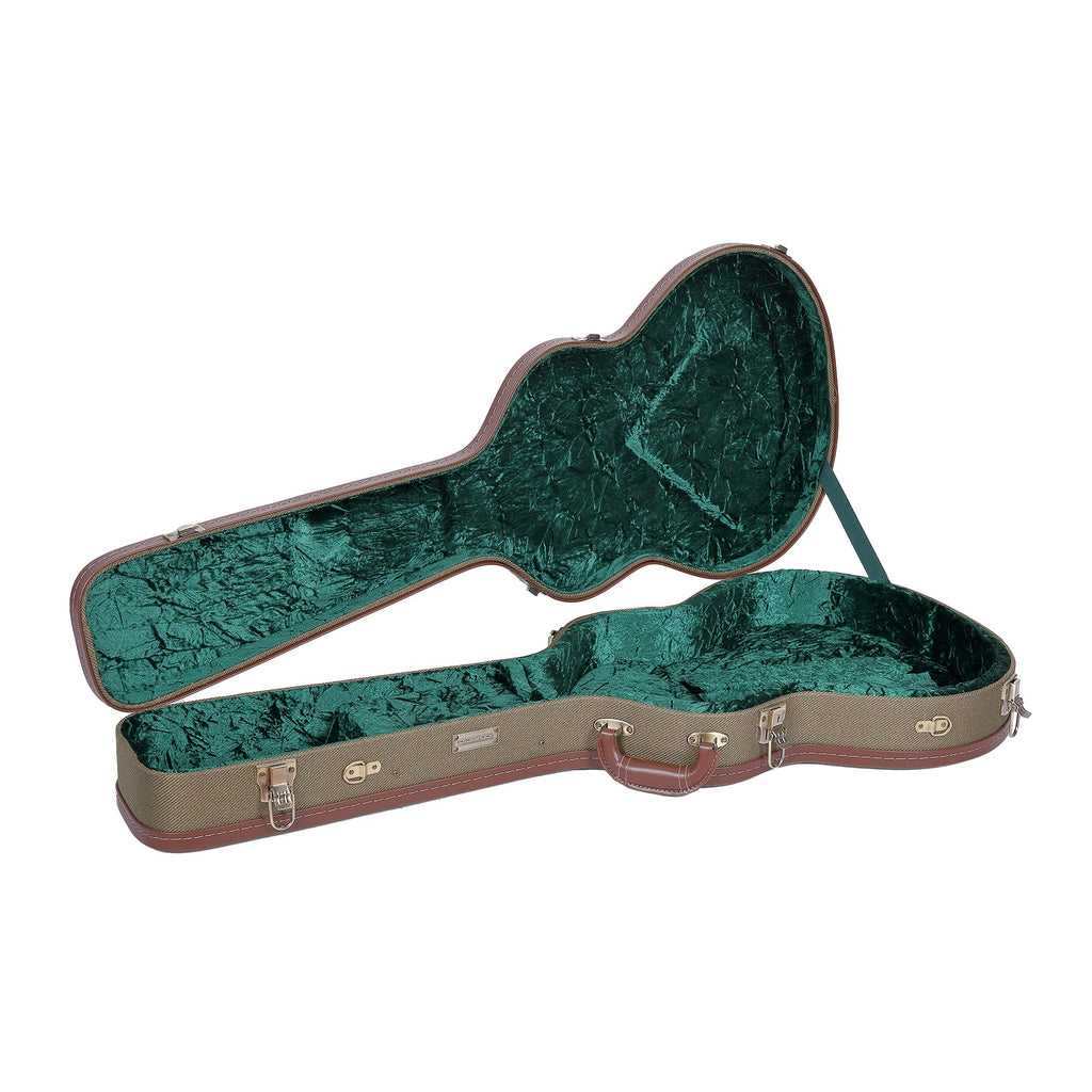 Vintage Green Semi-Hollow Electric Guitar Case N257