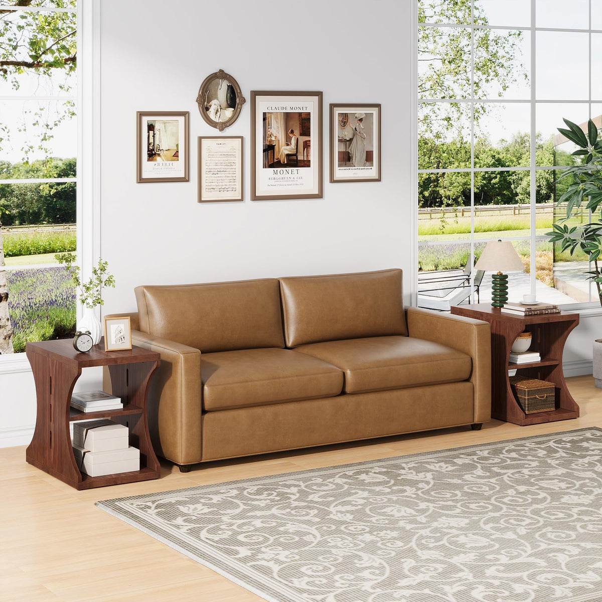 Brown Solid Wood Side End Table P8146