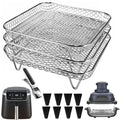 7 Inch Stackable Stainless Steel Air Fryer Rack, 3 Pcs A80831
