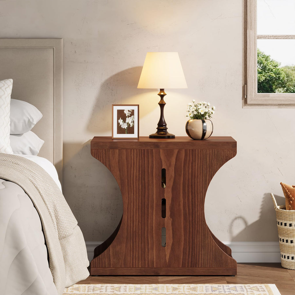 Brown Solid Wood Side End Table P8146