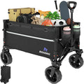 Collapsible Heavy Duty Wagon Cart with Wheels 120L Black N748