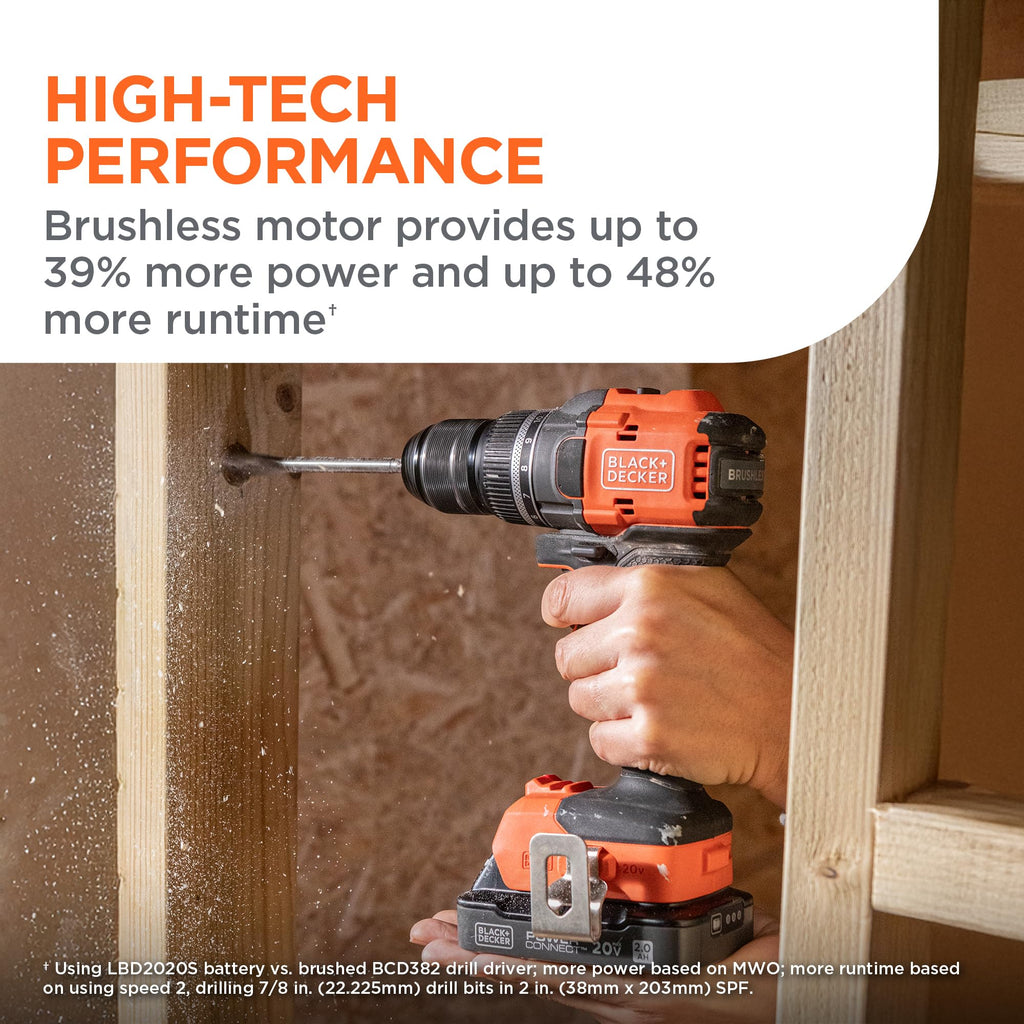 20V MAX Cordless Brushless Drill Driver with 30 Pc. Drill Bit Set X59378