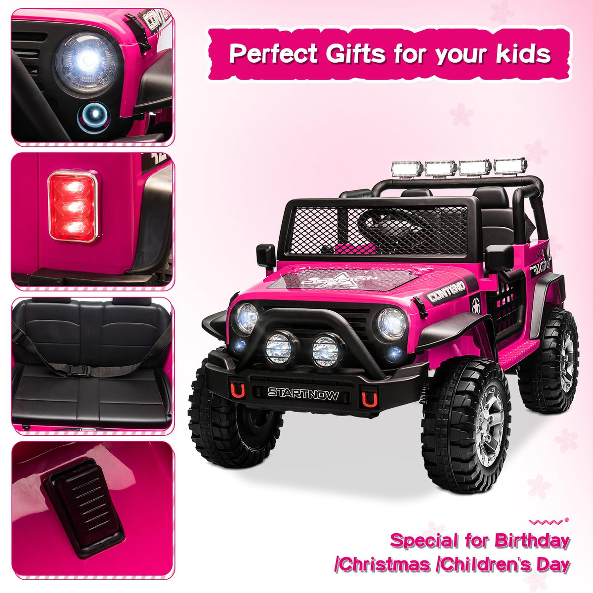 2 Seater Electric Car for Kids with Parent Remote W460
