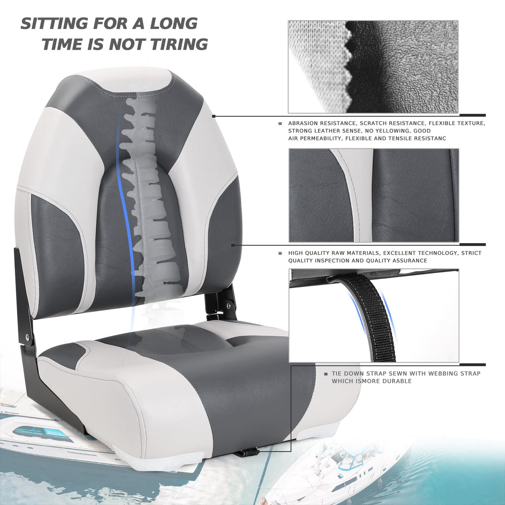 High Back Folding Boat Seats 2 Pack U567