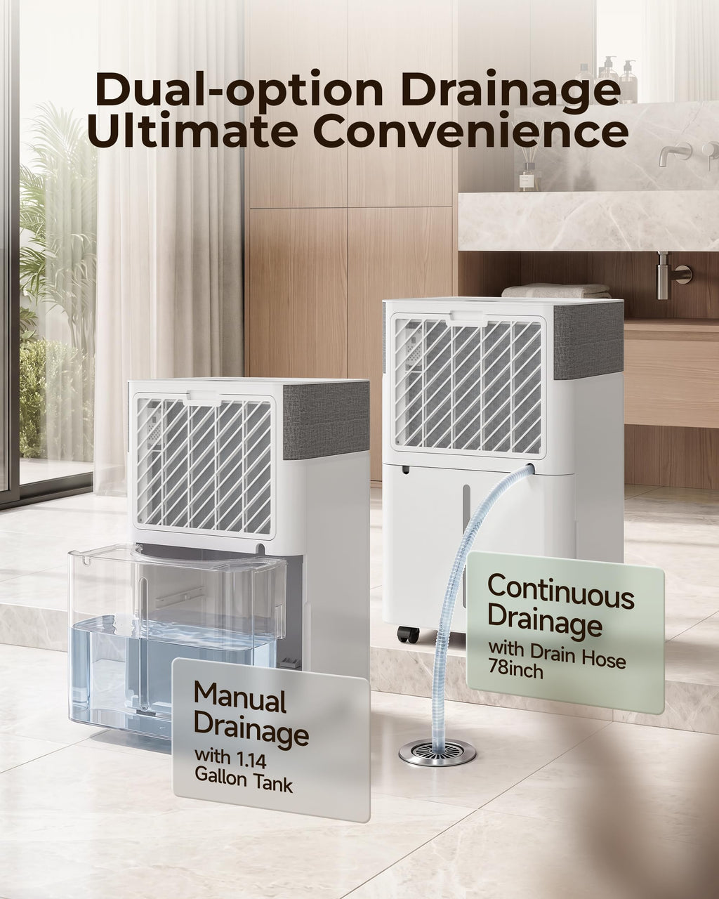 50 Pint Dehumidifier with Drain Hose C2167