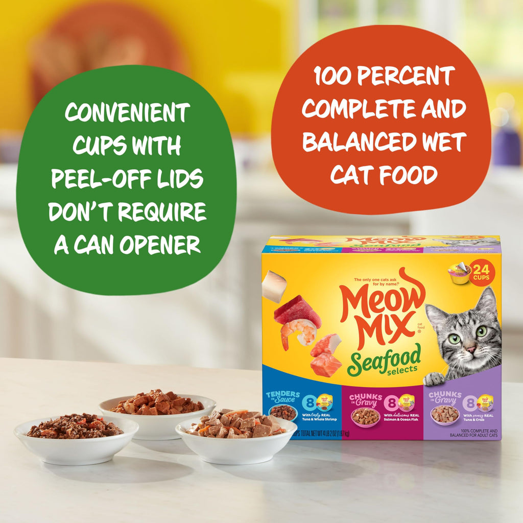 Dry Cat Food 6.3 Pound and Wet Cat Food Variety Pack 2.75 Ounce (Pack of 24) S2071