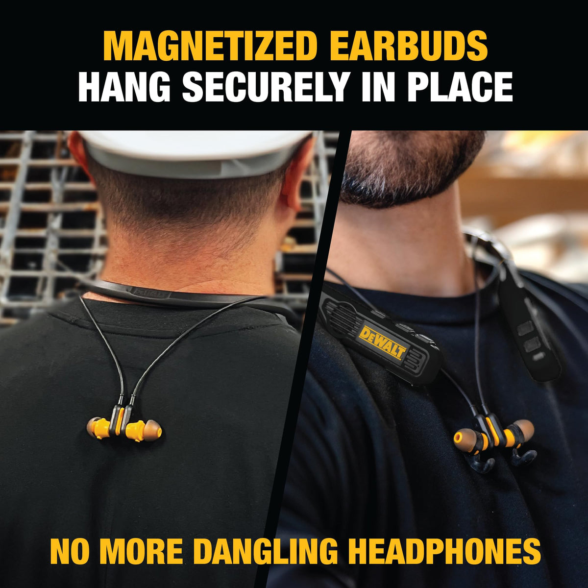 Black 2-in-1 Neckband Bluetooth Headphones F53706
