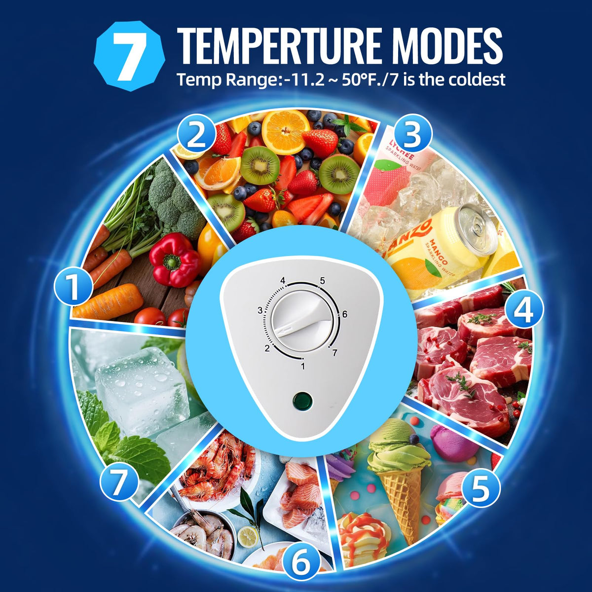 2.2 Cu. Ft. White Chest Freezer with Removable Basket I7385