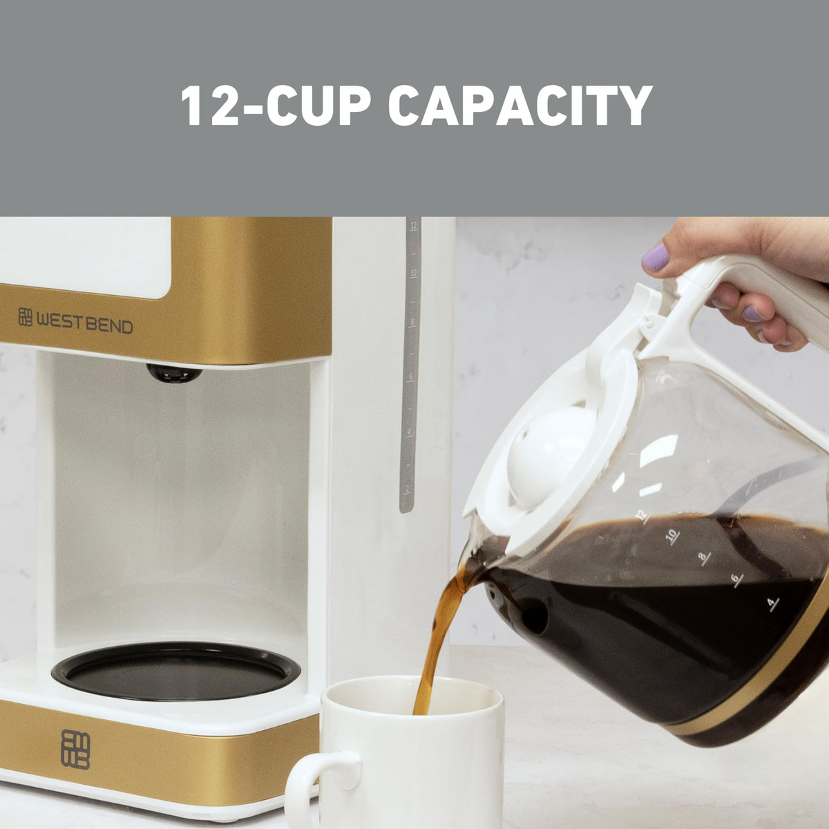 12-Cup Programmable Coffee Maker with Permanent Filter U674