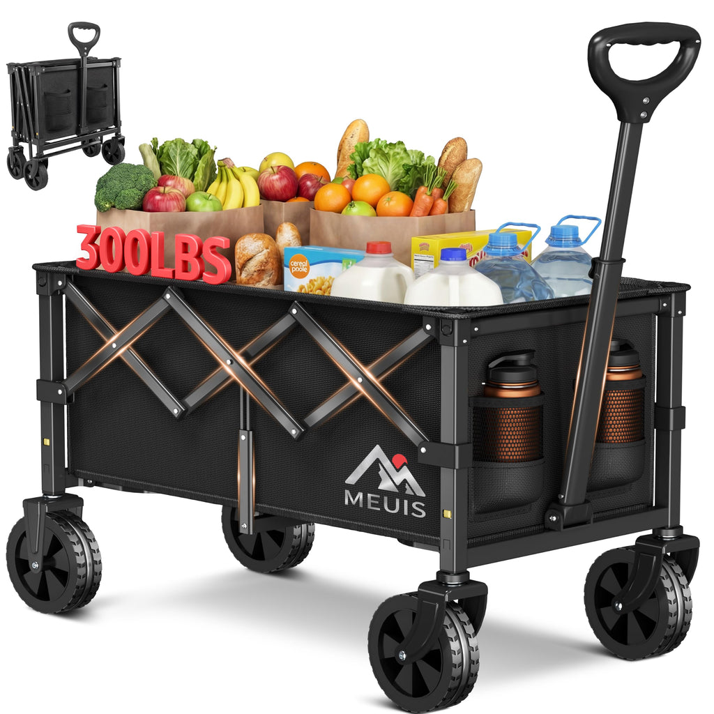 Collapsible Grocery Wagon Cart with Wheels Y869