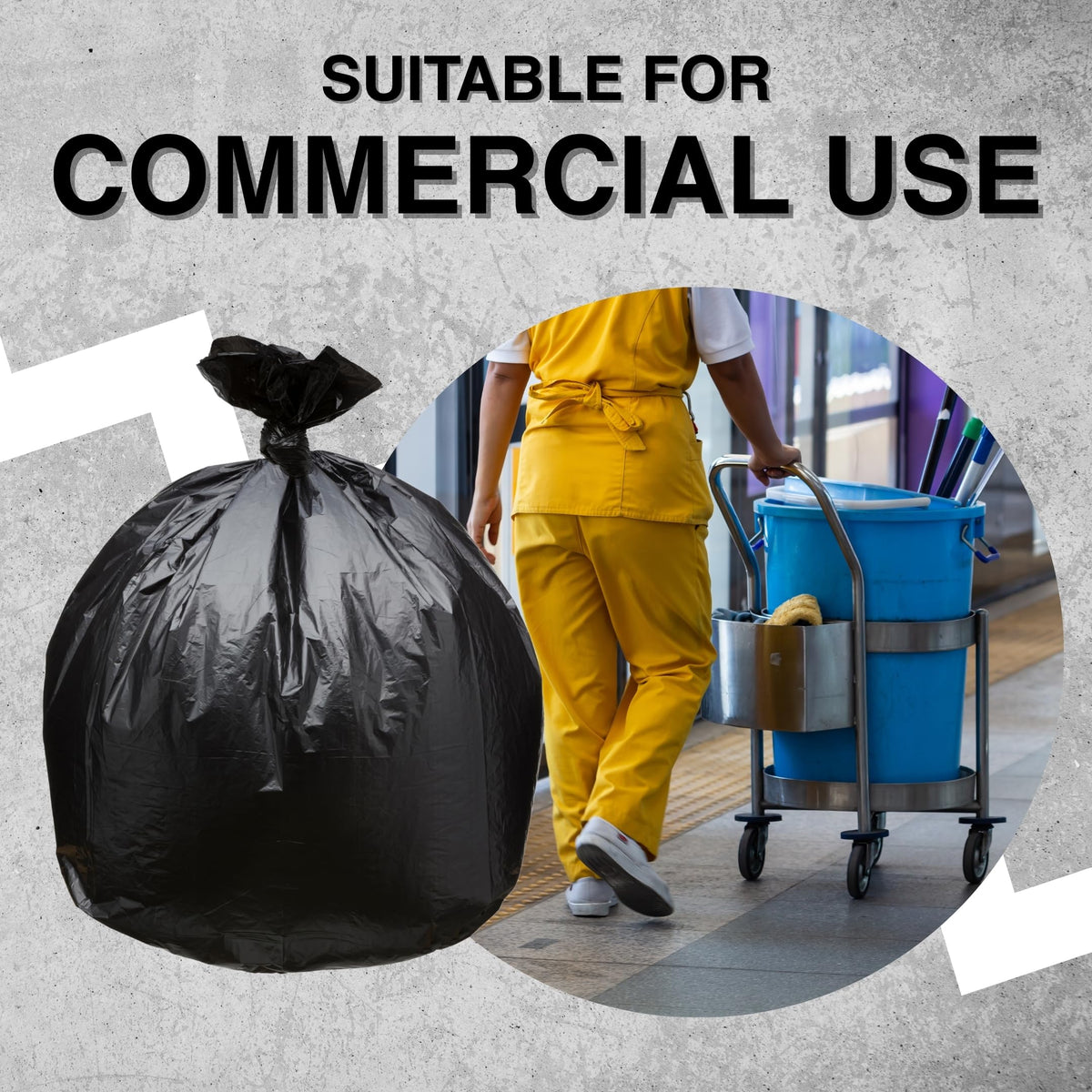 45 Gallon Black 1.5 Mil Trash Bags 100 Count A937